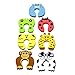 VENKON - 7 Pieces Set of Door Stopper Animal Shaped Door Wedges for Kids Finger Squeeze Protection - Dense Foam - 10 x 10 x 1.2 cm
