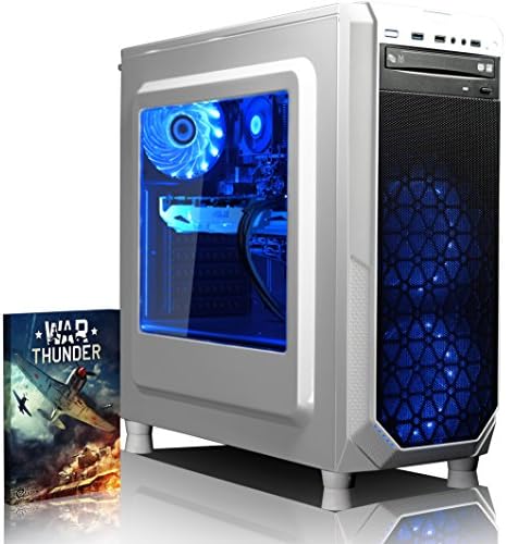 VIBOX Gaming PC - Kaleidos RMR760-83 - 3.8GHz AMD Ryzen 8-Core CPU, Radeon RX 460 GPU, Extreme, Desktop Computer with Game Bundle, RGB LED Kit and Lifetime Warranty* (AMD Ryzen 7 1700X Eight 8-Core CPU Processor, AMD Radeon RX 460 2GB Graphics Card, 8GB Crucial Ballistix White 2400MHz DDR4 RAM Memory, Super Fast 480GB Solid State Drive SSD, 2TB (2000GB) Sata III 7200rpm Hard Drive HDD, 85+ Rated PSU Power Supply, CIT Prism White Case, Asus AM4 B350 Motherboard, No Operating System Installed)