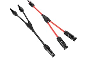 EIEVEY Solarkabel 6mm2 Y Verteiler, Wetterbeständig Multi-Contact 4 Y-Stecker Solarpanel, PV Kabel Parallel Male Female MMF und FFM, Kabel für photovoltaikanlagen Steckverbinder, 1 Paare