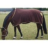 Paradedecke Braun Gold- Gelb Sponsorendecke Abschwitzdecke 145 155 cm , Braun Gold Farben , 155 cm