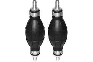 BESELOA Poire Amorcage Carburant 10mm, 2 Pièces Manuelle Ligne de Carburant Pompe, Pompe Transfert Carburant Liquide pour Auto Automobile Bateau Jardin Pompe