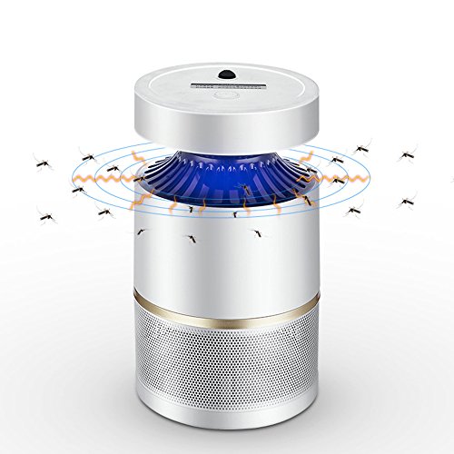 AKINO Mata Mosquitos Electrico Control de Sentido ligero No Tóxico 6W LED Lámpara de Mosquitos Silencioso y Potente Motor Profesional Para Uso en interiores