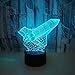 Produktbild Nachtlampen, 3D -Rakete kreative Lichter, bunte Touch -LED -Vision, USB -Ladegerät