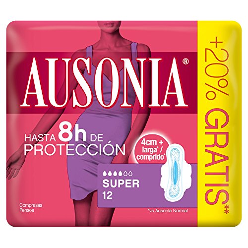Ausonia Super Compresas con Alas - 12 unidades