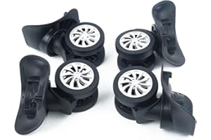 FACULX 4 Stück 360 Grad drehbare Gepäck-Räder, verschleißfeste Räder, Koffer-Ersatz-Räder, Doppelrollenlager, Lenkrolle