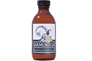 ARMORICA Fermented Cod Liver Oil | Cold-Processed & Naturally Enriched | Omega-3, Antioxidants, and Vitamins A & D | Made in The UK (Organic Sicilian Lemon) (200ml)