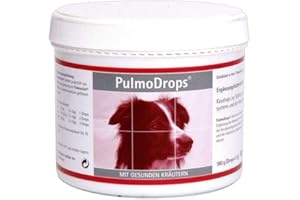alfavet PulmoDrops, krople do żucia wspierające górne i dolne drogi oddechowe psów, karma uzupełniająca, 180 g