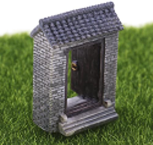 Simday 1 pc Black Brick Door, Mini Fairy Doors Miniature Fairy Garden Landscape Home Decoration