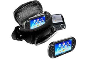 Orzly® - Carrying bag for Sony PSP 1000 - PSP Slim & Lite - PSP 2000 - PSP Brite - PSP 3000 - PSP go - PSP N1000 - PSP Street - PSP E1000 with special compartments for Games and Accessories - NERO