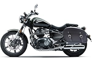 SPAAN Kit borsa in pelle 20L compatibile con ROYAL ENFIELD SUPER METEOR 650 con telaio SINISTRO