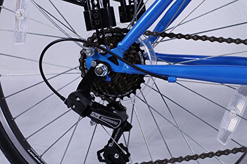 24 ZOLL JUNGEN FAHRRAD 21-GANG SHIMANO MIT BELEUCHTUNG FARBE BLAU TMX - 3