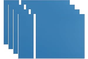 VICTOOL 4 targhette in acrilico blu da 20 x 30 cm, per incisione laser, personalizzate in plastica su misura per casa, ufficio, negozio, pannello blu con incisione bianca