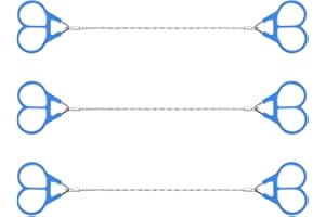 CIATBYYJ Paquete de 3 sierras de alambre de metal, sierra de cable de acero inoxidable, sierras de cuerda portátiles con mango de plástico, kit de sierras de emergencia para corte de PVC, senderismo, caza