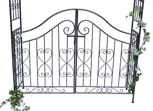 DanDiBo Rosenbogen mit Tor Pforte 131872 aus Metall Gartentor 282×160 cm Rankgerüst - 3