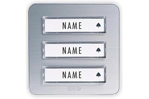 m-e modern-electronics KTA-3 A/S Klingelplatte mit Namensschild 3fach Silber 12 V/1A