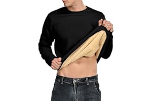 ozkzdp Men's Sweatshirts Fleece Jumper Thick Crew Neck Pullover Classic Warm Winter Sweat Shirt