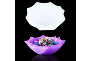 Zayookey Resin Dish Plate Mold Plat Bijoux Moule en Silicone Moulle de Resine Époxy Moule de Plaque de Résine de Cristal pour La Coulée de Bricolage Stockage Conteneur Artisanat (irrégulier)