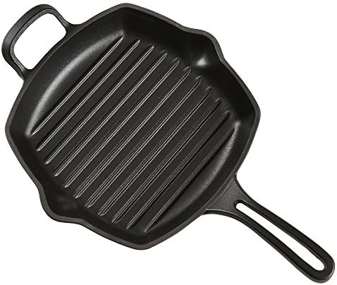 SKBE Cast iron steak pot 26cm uncoated thick iron pot household cast iron frying pan non-stick pot induction cooker universal