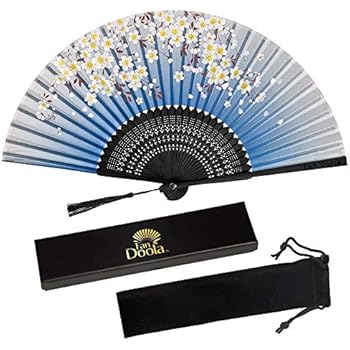 Tayfremn 10pcs Floral Folding Hand Fan Flower Pattern Gold Side Lace Handheld Folding Fans Women Hand Folding Fans Vintage Retro Style Folding Fan