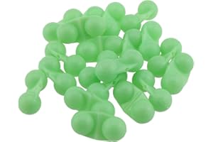 MEETOOT Fishing Double Rattle 20PCS Luminous Color Sea Fish Bite Bait Alarm, Fishing Attractor Bell Bead