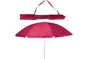 THE MAGIC TOY SHOP Koopman Balkonschirm - Strandschirm - Sonnenschirm - LSF 30+ - 156cm mit Farbauswahl (rot)