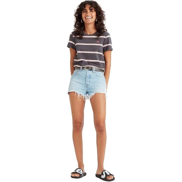 Pantaloncini Donna Levi's Denim Blu: Vita Media, Lunghezza Media, Taglia 2 - Nuovi Con Etichetta - Foto 3