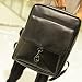 Produktbild Retro College Mad Horse PU Leder Doppel Schulter Tasche Student's Rucksack Paar Tasche Computer Tasche , Schwarz