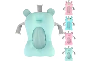 HAOKAINI Cuscino per Sedile da Bagno Vasca da Bagno per Neonato Cuscino per Cuscino Supporto per Sedile da Bagno Rete Galleggiante Antiscivolo Cuscino da Bagno E Lettino Baby Shower