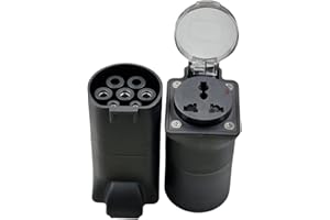 Eawfgtuw Type 2 Adapter to Socket，Versatile V2L Adapter for MG4 for MG5 for Marvel Discharge 16A 3.5kW Type 2 Tool，for Charging Cars Single Phase 16A (3.5kW) IP46