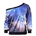 Produktbild Schulterfrei Pullovershirt Damen,Elecenty Frauen Reizvolle Blusenshirt Herbst Jumper Pullover Langarmshirt Sweatshirts Pullis Bluse Sportshirt Tägliche Blusentop