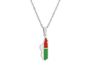 tuwiwol Madagascar carte drapeau pendentif colliers montrer l'amour pour Madagascar acier afrique pays malgache pays cartes drapeau National pendentif
