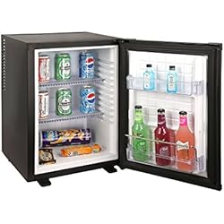 Sirge FRIGO35L0D réfrigérateur 35 litres SILENT 0 dB Classe A + Mini-bar Réfrigérateur BLACK frigobar Frigo-Bar Noir mat [dimensions : 400 (L) x 425 (P) x 560 (H) mm] - Idéal pour hôtel