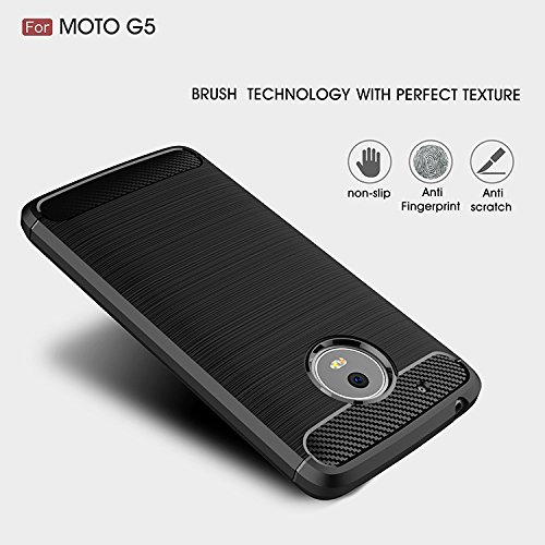 Lenovo Moto G5 Funda Estuyoya Silicona Efecto Carbono funda trasera Dise o Duradero alta calidad Antigolpes Gel Flexible Carcasa para Moto G5 - Negro reviews Lenovo Moto G5 Funda Estuyoya Silicona Efecto Carbono funda trasera Dise o Duradero alta calidad Antigolpes Gel Flexible Carcasa para Moto G5 - Negro