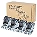 Produktbild Camellia Lenkrollen für Zwillingsräder mit quadratischer Bremsplatte (50 mm, 4er-Pack) (Mehrfarbig)