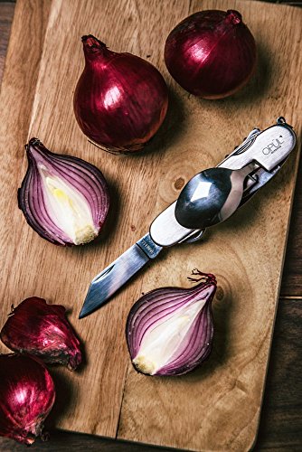 Campingbesteck-Set von Opul, funktionales Campingmesser, Camping-Tool, Komplettset, wird in einer Geschenk-Box geliefert mit ausgeformter Schaumstoffeinlage - 7