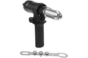 AolKee Adattatore per Pistola rivettatrice, Adattatore per Pistola per Rivetti elettrici, Attacco per Trapano Elettrico e Senza Fili, rivettatrice a Batteria rivettatrice pneumatica