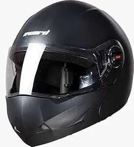 Steelbird Steel Bird -Award ABS Flip-Up And Modular Helmet (Dashing Black, Large)