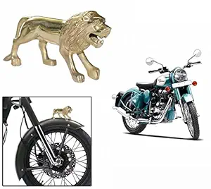 Spedy Brass Standing Lion Bike Front Fender Decorative Thunder Bird 500