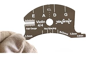 Yinfente 4/4 Violine Brücke Reparatur Referenz Werkzeug Griffbrett Schaber Herstellung Vorlage Werkzeug Schwarz Violine Making Tools Cellowerkzeuge (Viola)