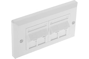 BEMATIK.COM BeMatik - Placa de Pared de 140x80 de 4 RJ45 Cat.6 UTP