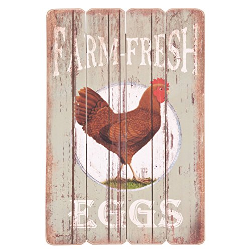 Clayre & Eef 6H0717 Deko Dekoration Textschild Schild Farm Fresh Eggs ca. 40 x 60 cm