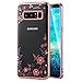 Produktbild Note 8 Blume Schmetterling Kristall TPU case-auroralove Soft Slim Vergoldung Gummi Bumper Cover für Samsung Note 8 mit Strass Diamant Für Mädchen Frauen Samsung galaxy note 8 Rose Gold+Pink