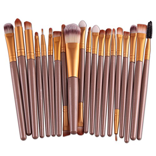 Oshide 20 Stück Professionelle Makeup Bürsten Kosmetik Set Foundation Powder Lidschatten Augenbraue Eyeliner Lippen Make-up Pinsel Auge Gesicht Pinsel Set