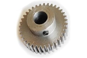 ELLANA överföringsvinkel 1 st 1,25 modul 36T 37T 38T 39 tänder sporre växel 4 mm 6 mm 6,35 mm 8 mm 10 mm 12 mm 15 mm inre hål 1,25 m kolstål växelaxel (färg: 12 mm borrning, storlek: 38 tänder)