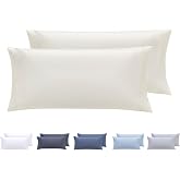 Todocama Set of 2 Pillowcases, Extra Soft Microfibre, Hypoallergenic, Set of 2 - 75 x 40 cm Beige