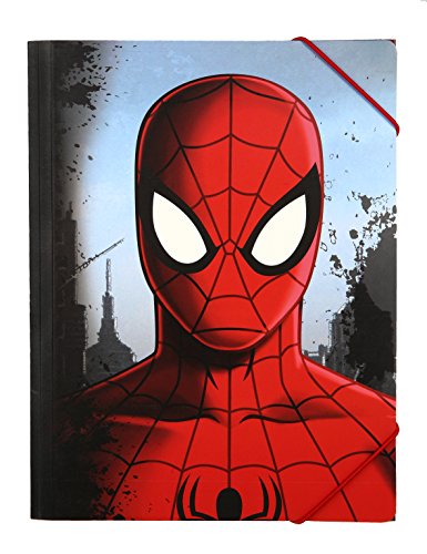 Carpeta archivadora con gomas A4. Spiderman