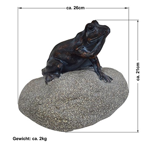 GARTENBRUNNEN SOLAR BRUNNEN SOLARTEICHPUMPE SOLAR SPRINGBRUNNEN SOLAR WASSERSPIEL „MÄRCHEN-FROSCH“ ZIERBRUNNEN FROSCH VOGELBAD SOLAR PUMPE Solar Teichpumpe SOLAR SET für GARTEN TEICH TERRASSE - 2
