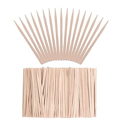 Whaline 400 Pièces Spatules de Cire en bois Applicateur Bâtons d'Artisanat pour Enlèver Sourcils et Cheveux