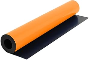 FIRST4MAGNETS MagFlex® Flexible Matt Orange Magnetic Sheet for Creating Magnetic Pictures, Artwork, Signs or Displays - 620mm Wide - 5m Length