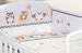 3 PCS BABY BEDDING SET TO FIT COT & COT BED - 100% Cotton (to fit cot bed 140x70cm mattress size, Grey & White Owls)